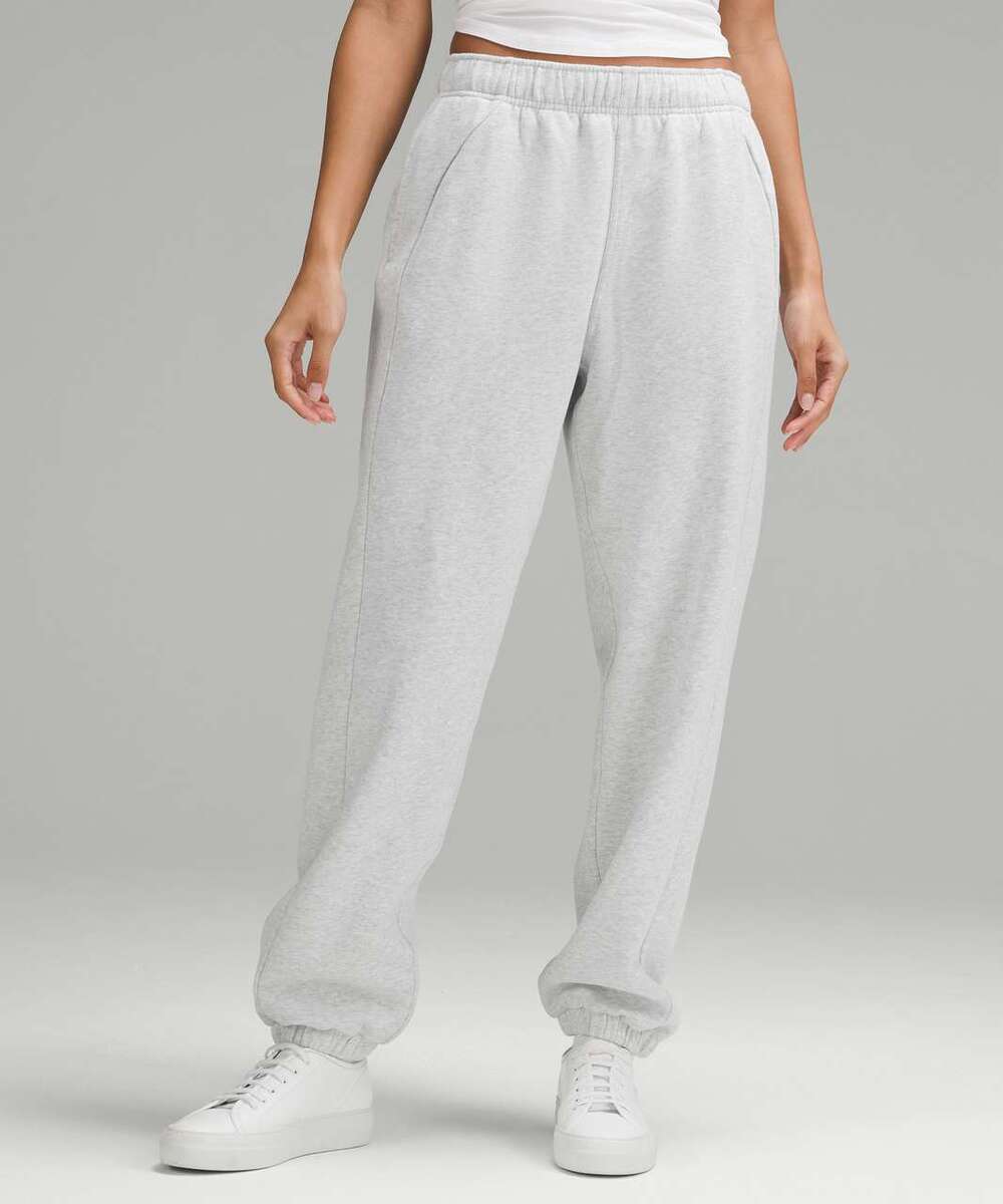 Lululemon Scuba Mid-Rise Oversized Jogger Heathered Light Grey XS